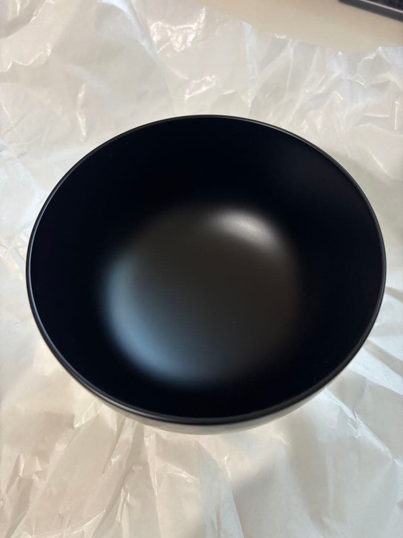 山中漆器 喜八工房 栃 フリーボウル（中）黒