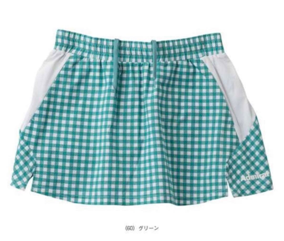 【Admiral】テニスウェア2024年春夏モデル　グリーン　ギンガムチェック