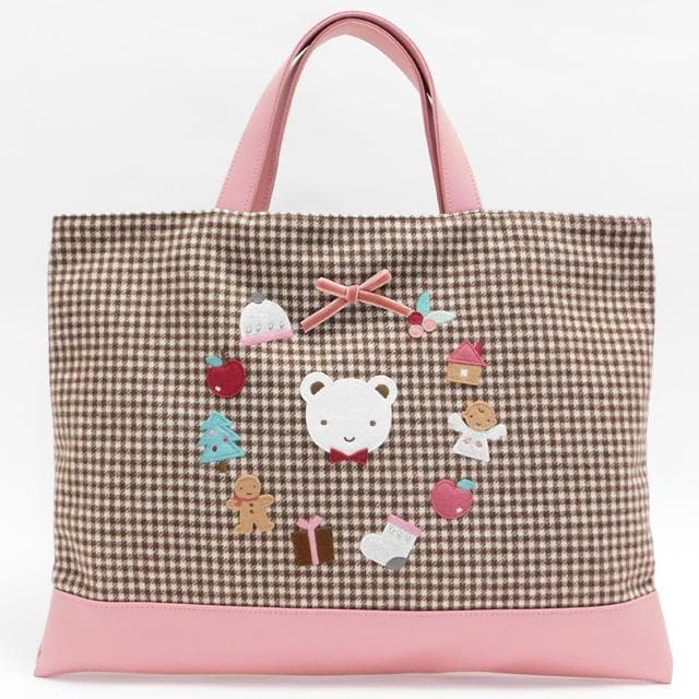 極美品 familiar ファミリア クリスマス ホリデー トートバッグ A4可