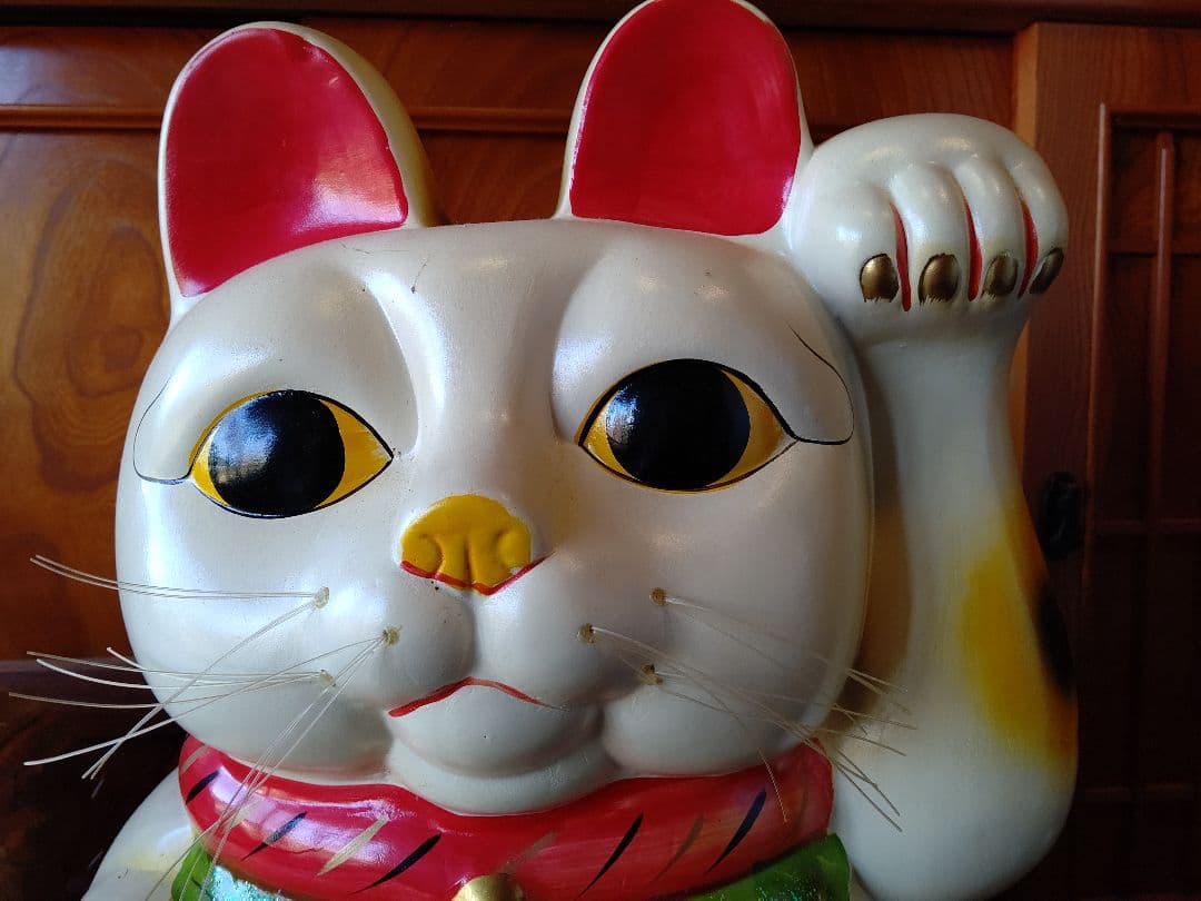 招き猫 最大20号 特注品 常滑焼 陶器 希少品 開運招福 千客万来