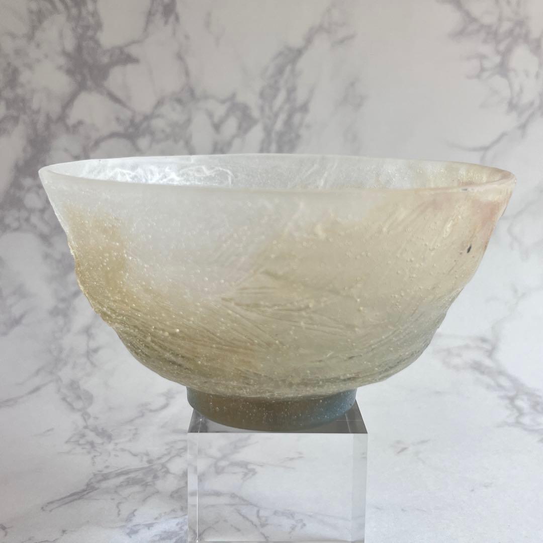 Daum France パートドヴェール ボウル 抹茶茶碗 ORPHEE 未使用