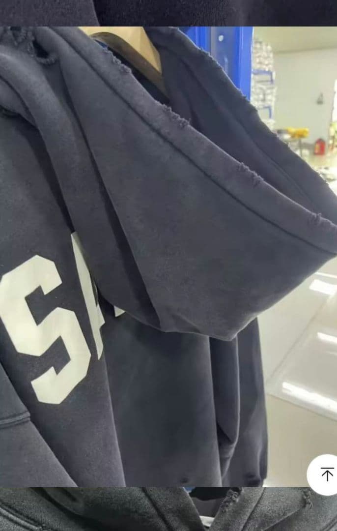 SAINT ブラックパーカー ダメージ加工