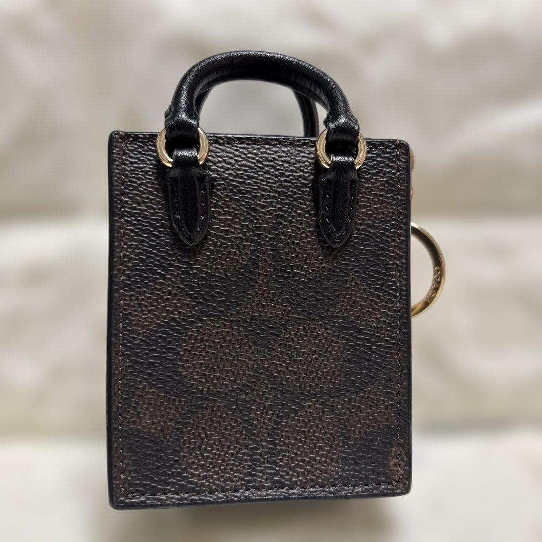 COACH ミニトート バッグチャーム　キーホルダー　シグネチャー
