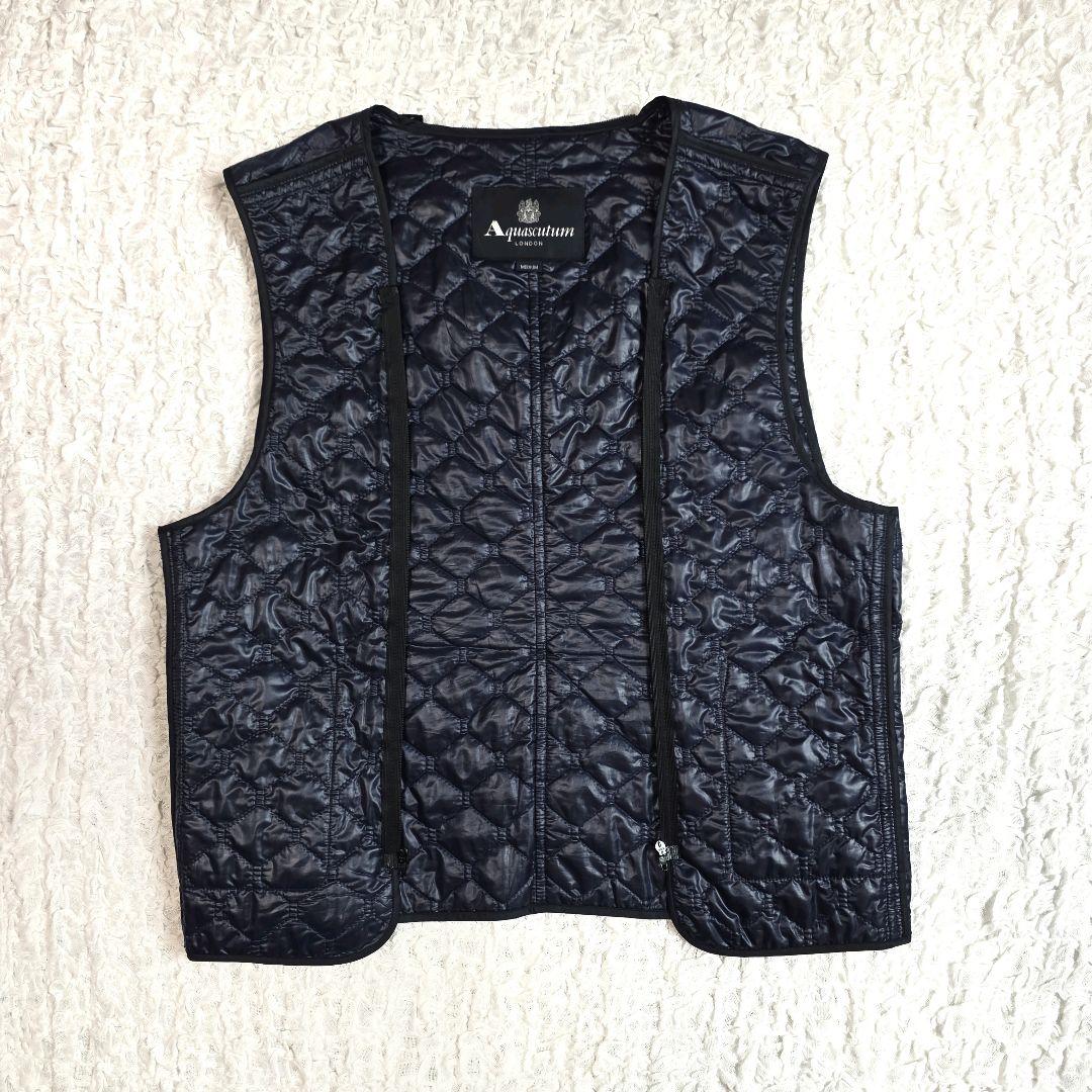 アクアスキュータム ジャケット コート 総柄 ライナー軽量 2way ショート丈