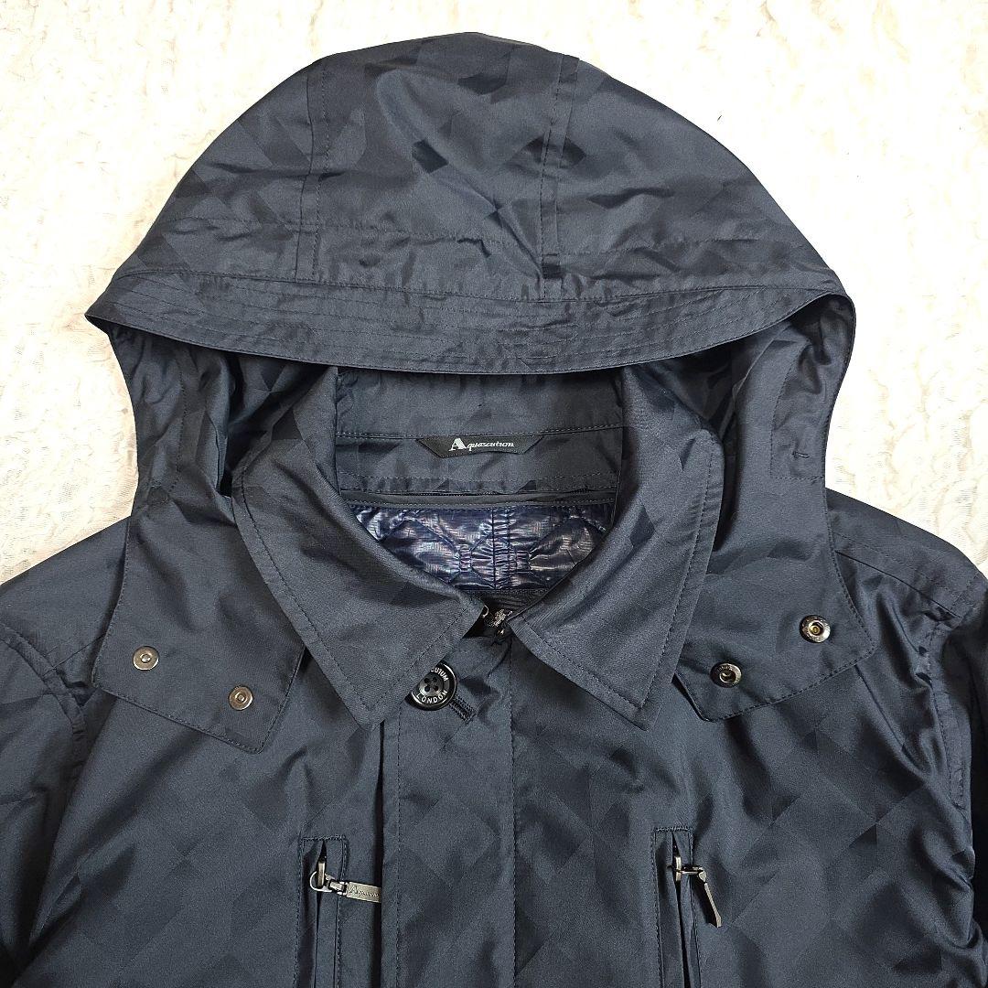 アクアスキュータム ジャケット コート 総柄 ライナー軽量 2way ショート丈