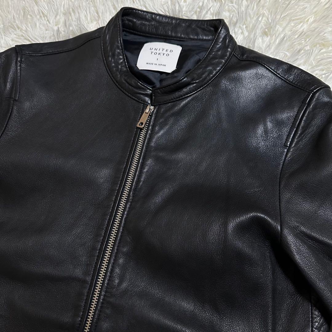 希少 レザー ライダース ジャケット 羊革 M