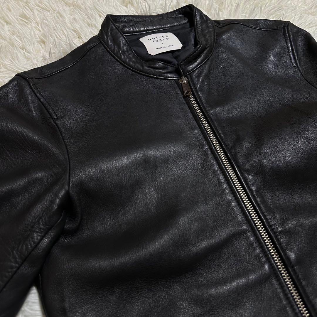 希少 レザー ライダース ジャケット 羊革 M