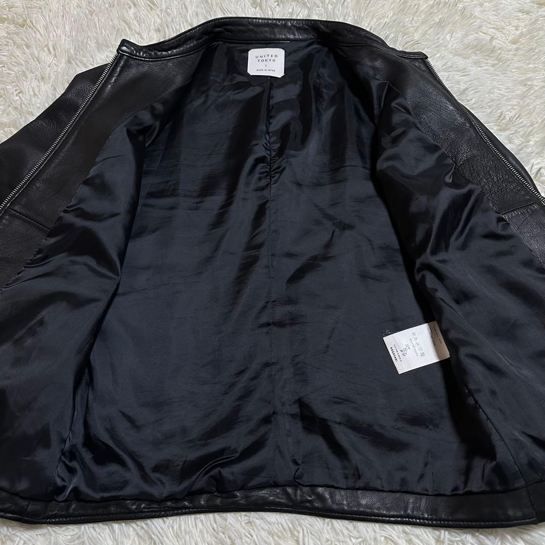 希少 レザー ライダース ジャケット 羊革 M