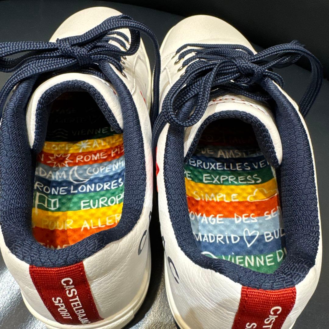 試着のみ。CASTELBAJAC ゴルフシューズ ホワイト24.0