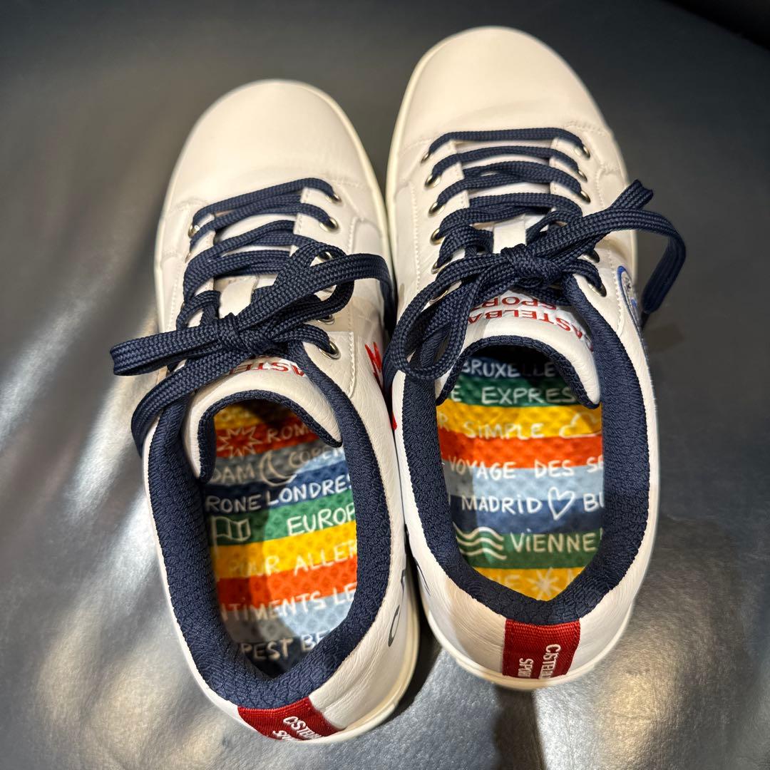 試着のみ。CASTELBAJAC ゴルフシューズ ホワイト24.0