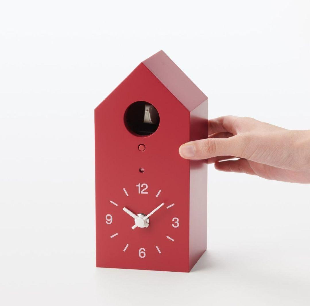 無印良品 鳩時計 小サイズ 数量限定 赤 レンガ色 未開封未使用品