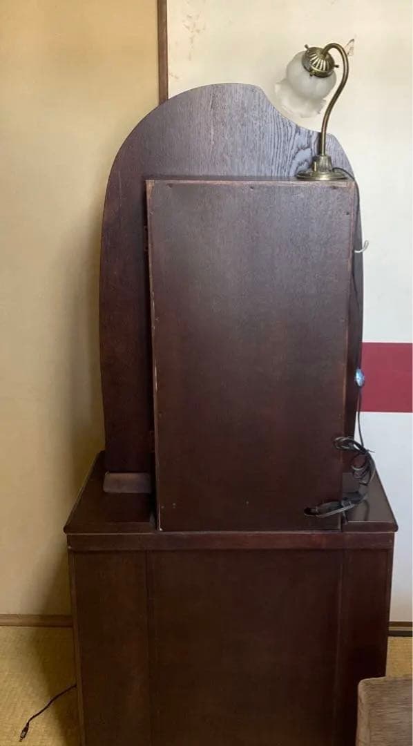 美品 ❤︎ アンティーク ドレッサー ライト付き 鏡台 収納多数 婚礼家具