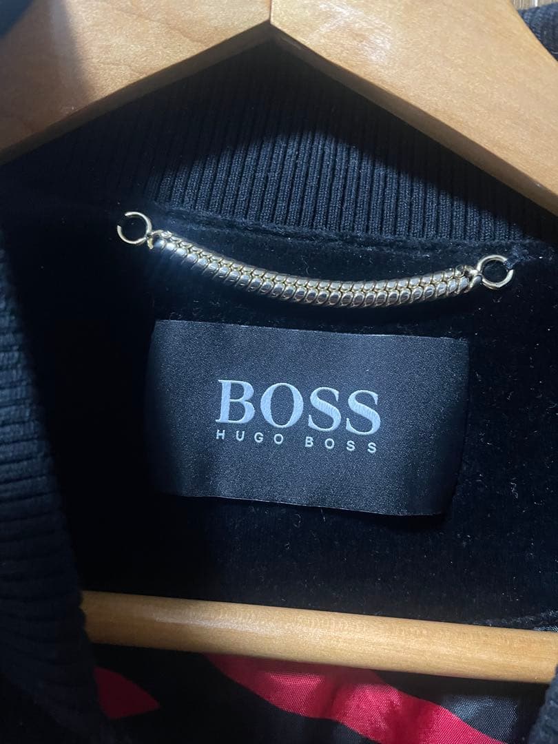 蟹*噌様 hugo bossジップアップ ボンバージャケットブラック　48