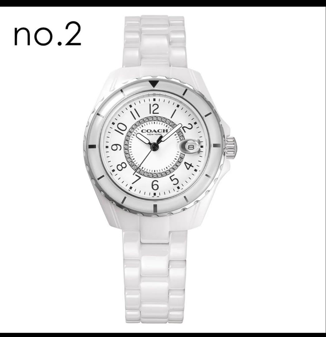 こ*4様 美品COACH アナログ腕時計 ホワイト