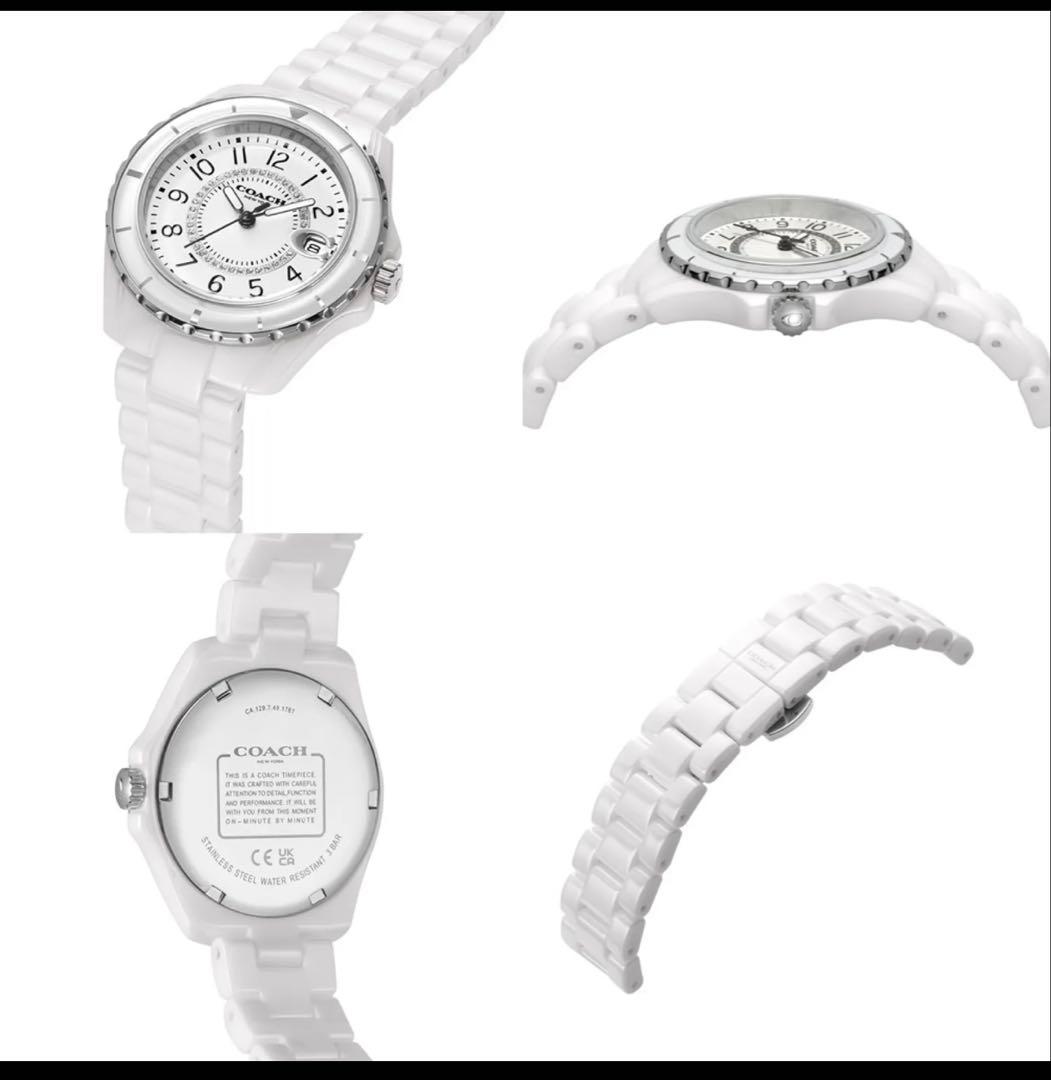 こ*4様 美品COACH アナログ腕時計 ホワイト