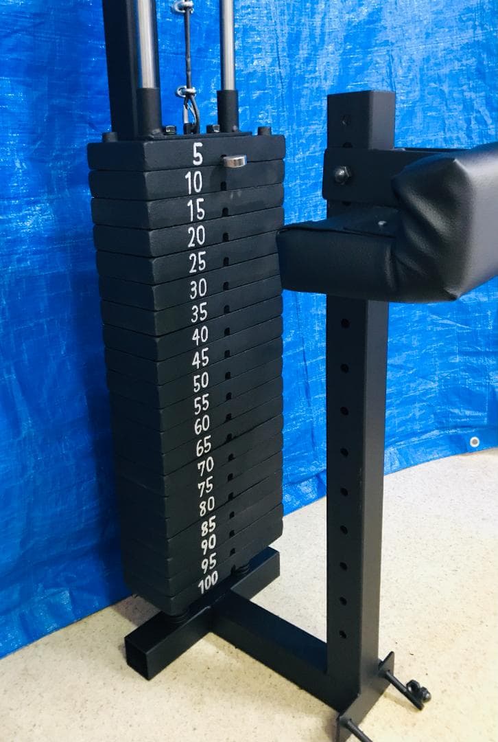 パワーテック社ハーフラック(WB-HR19)専用　ラットロー 奥柱・スタック式