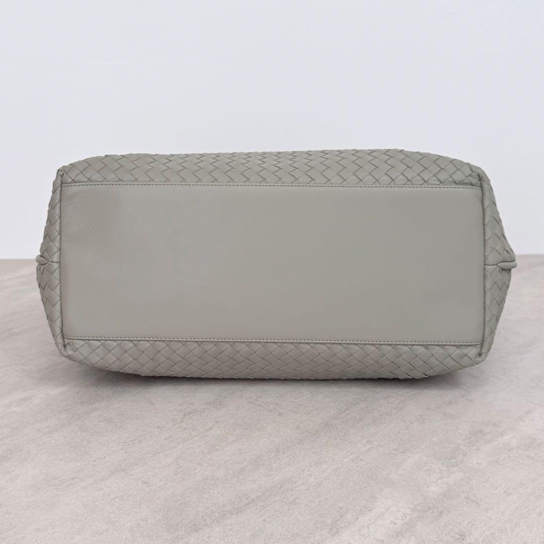 極美品 BOTTEGA VENETA トートバッグ イントレチャート グレー