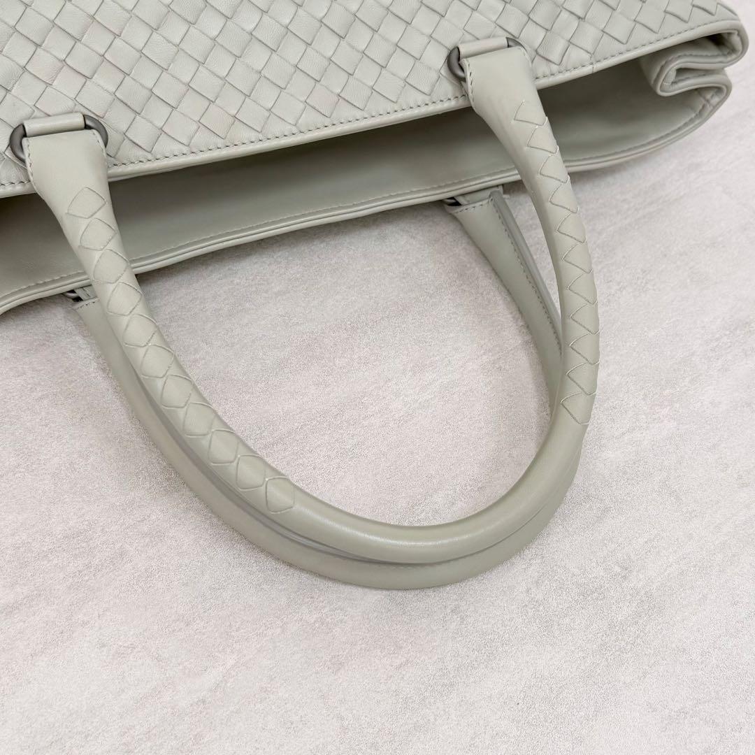 極美品 BOTTEGA VENETA トートバッグ イントレチャート グレー