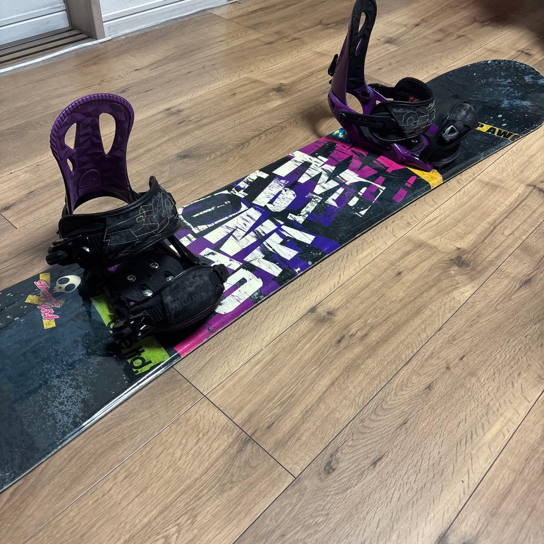 スノーボード板ビンディングセット