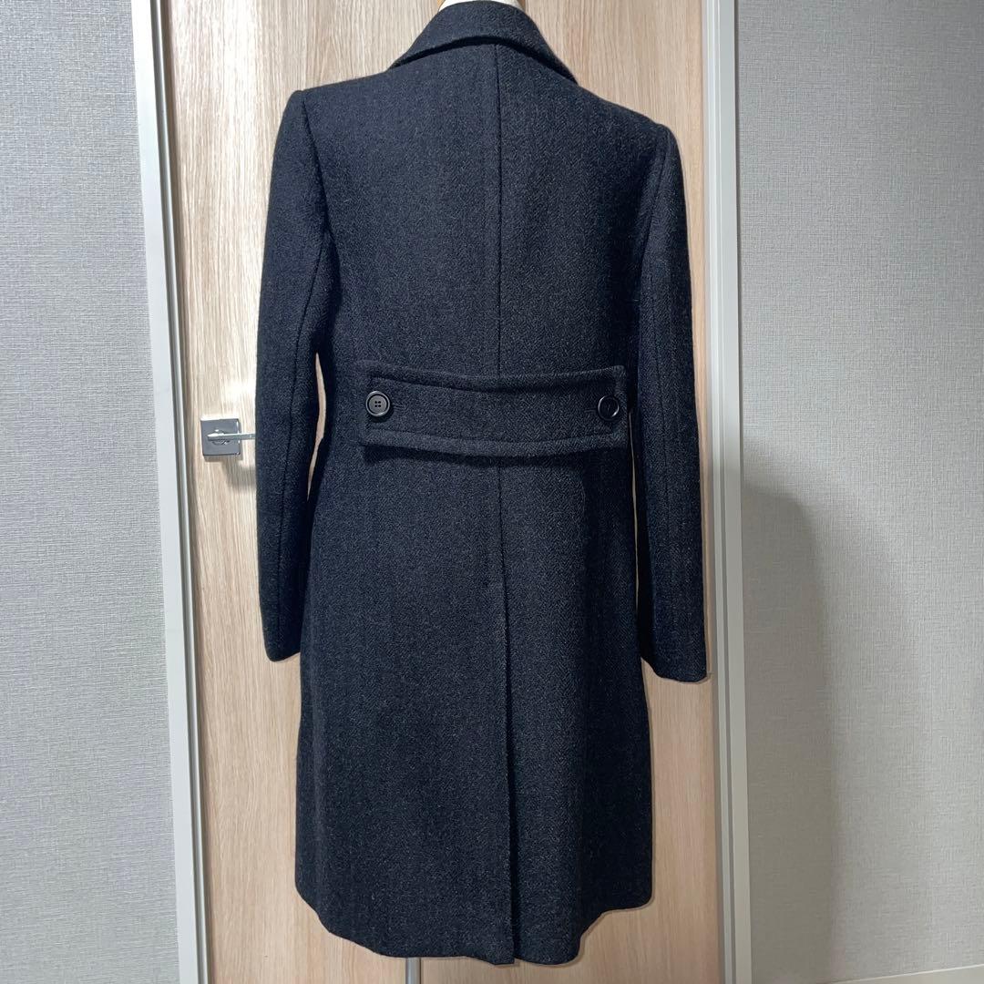 プラダ　ダークグレー コート　美品　レディース