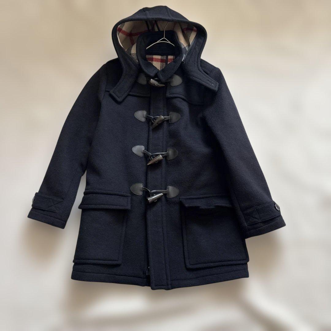 極美品✨近年タグ✨バーバリー ダッフルコート メガチェック ネイビー 152
