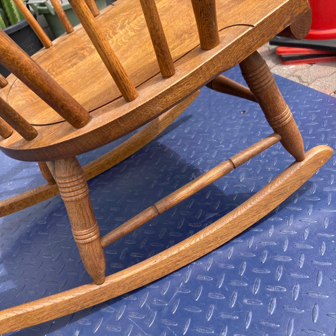 vintage キツツキ 木製ロッキングチェア ブラウン