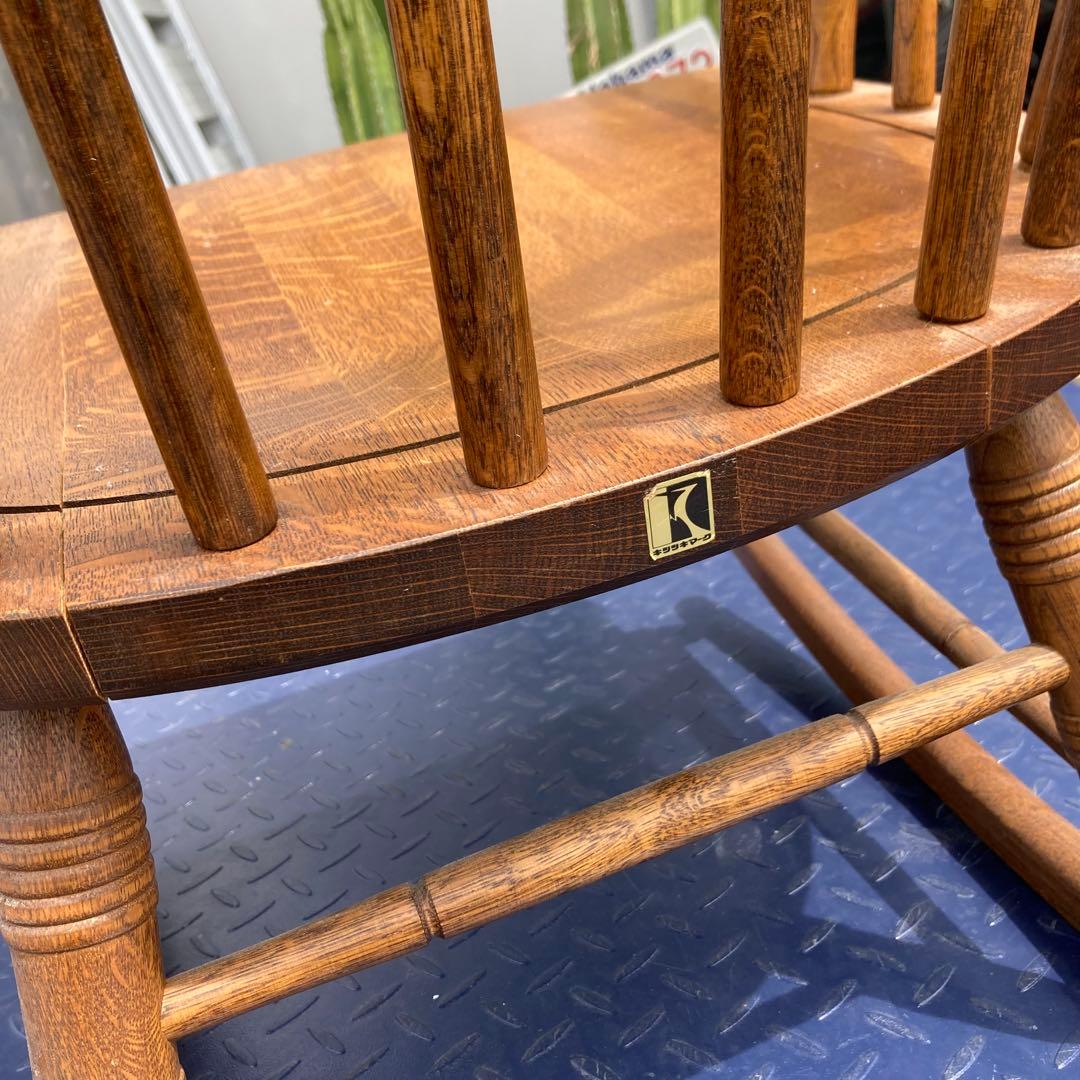 vintage キツツキ 木製ロッキングチェア ブラウン