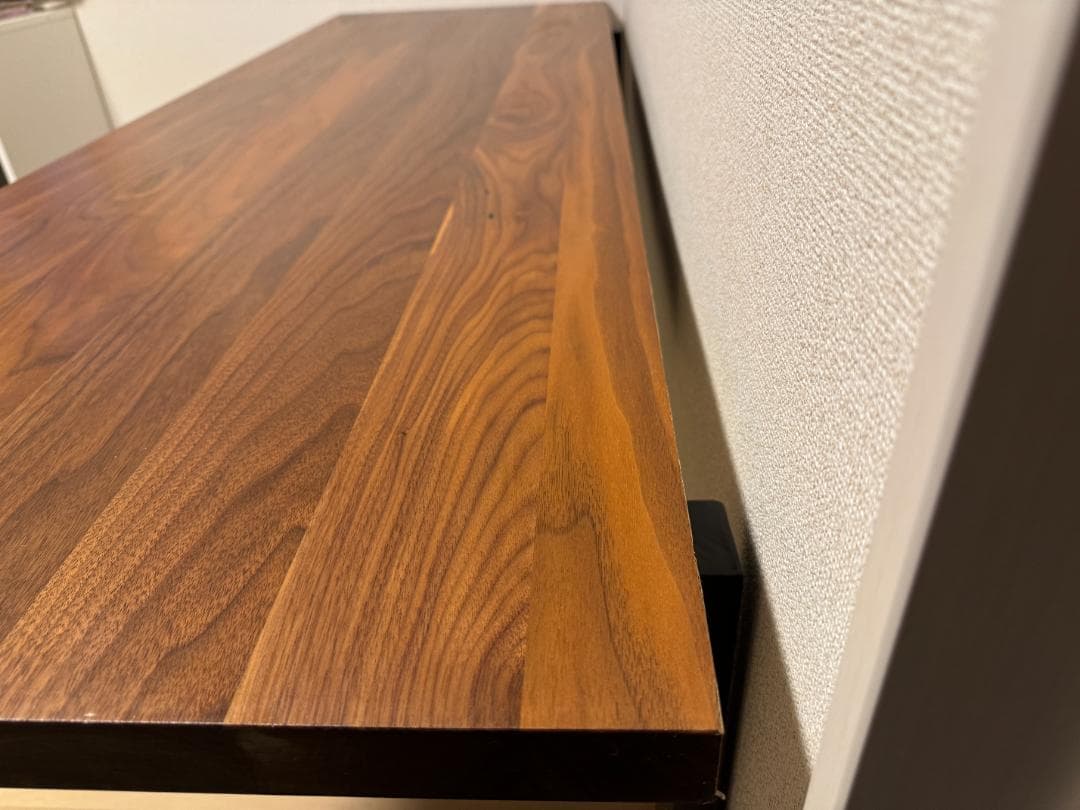 【簡単組立】IKEA イョルスタ天板 × ブラック脚 デスク 配線トレー付き