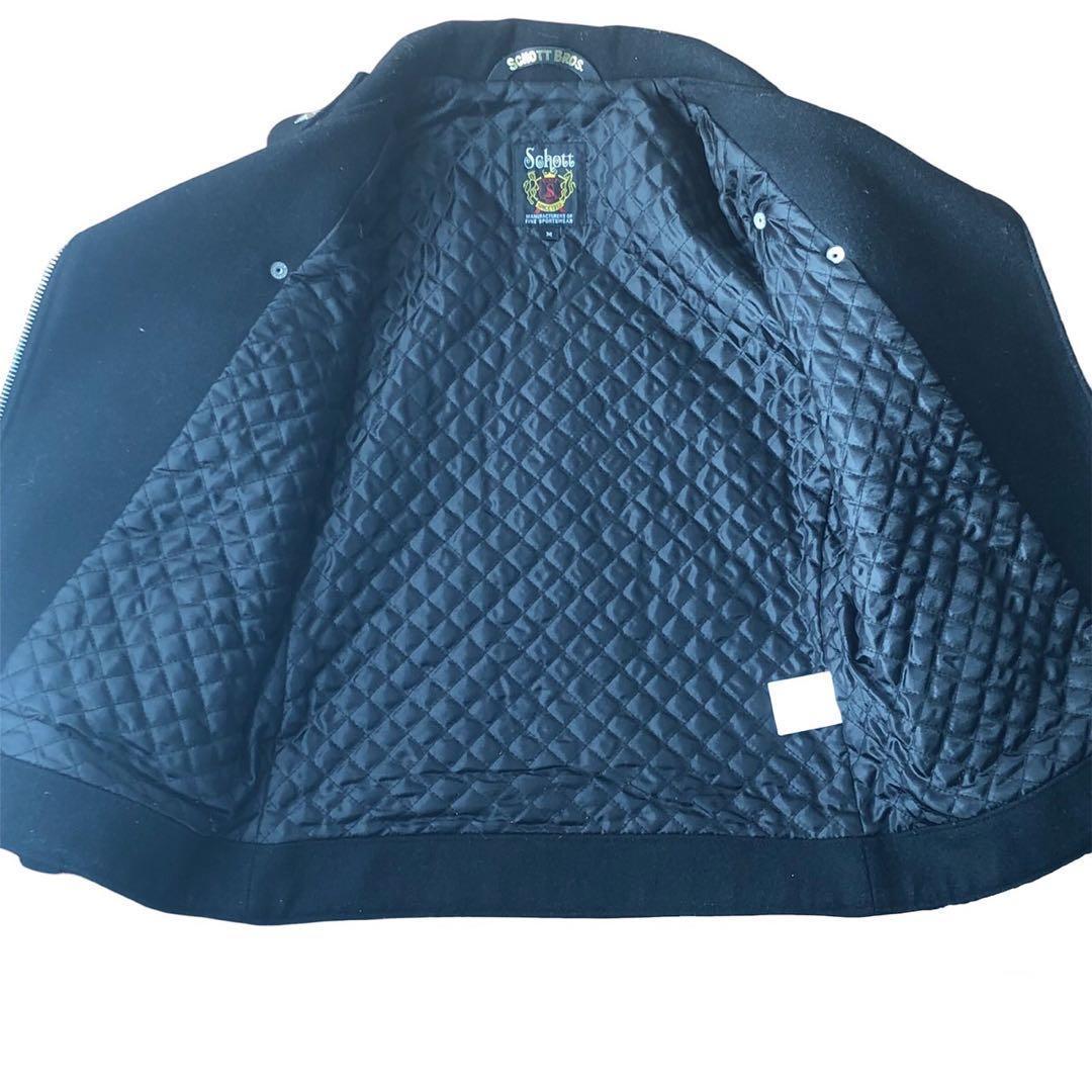 schott ショット ダブルライダースジャケット キルティング ラムレザー 黒