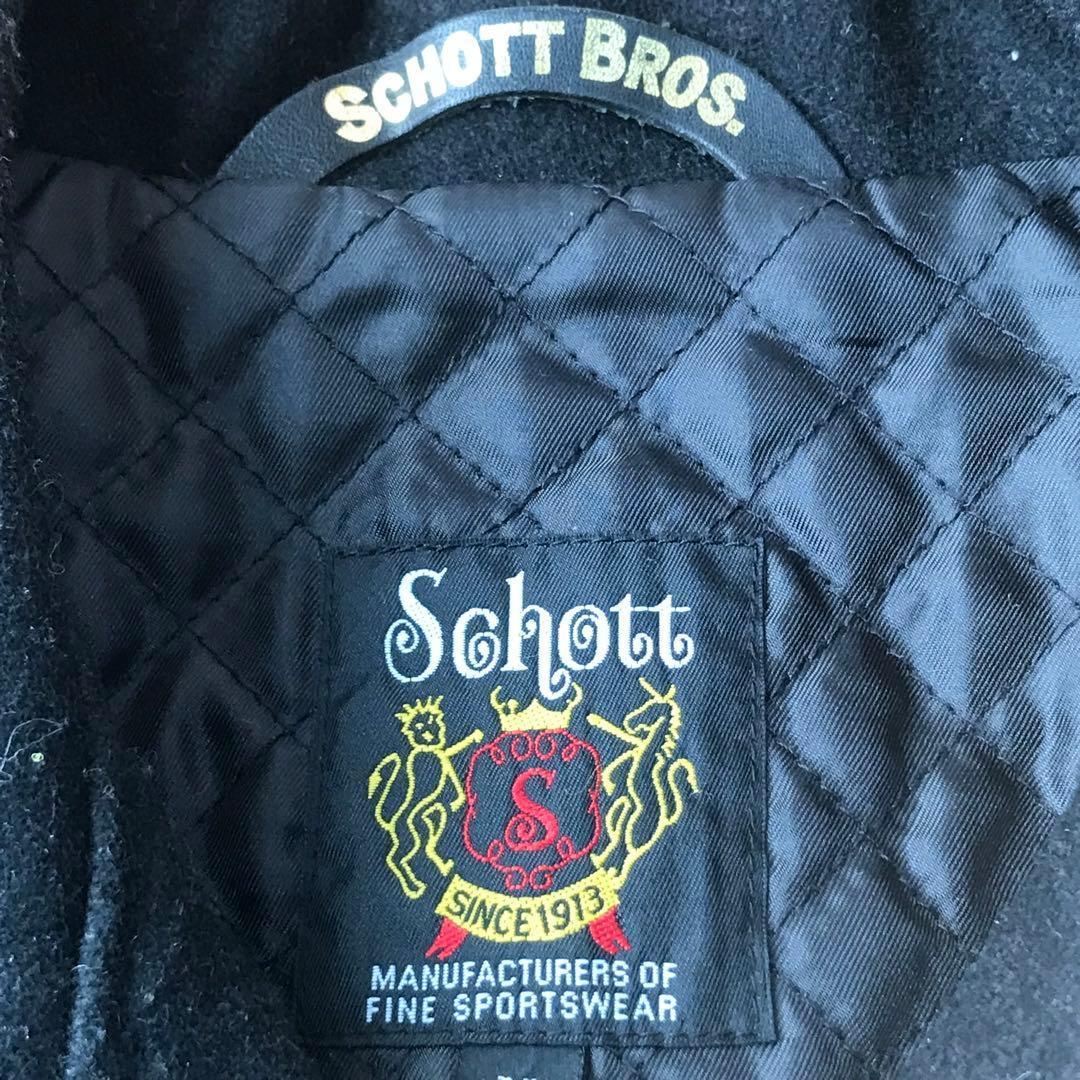 schott ショット ダブルライダースジャケット キルティング ラムレザー 黒