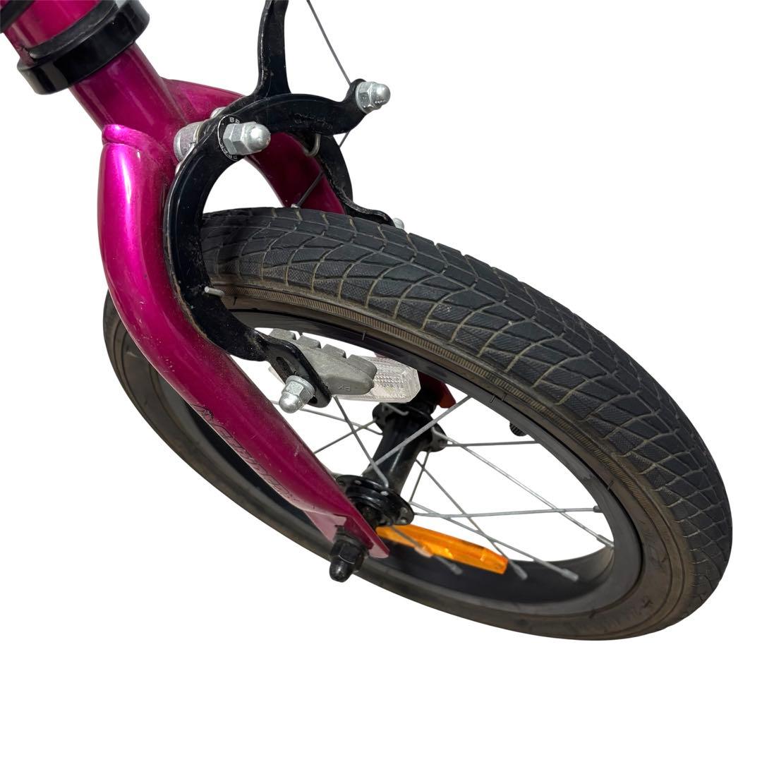 美品 ストライダー STRIDER 14X フューシャピンク 紫 バランスバイク