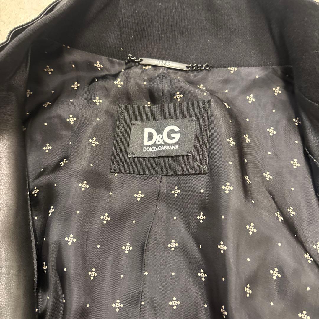 美品⭐️DOLCE&GABBANA ラムレザージャケット リブ 2XLサイズ相当