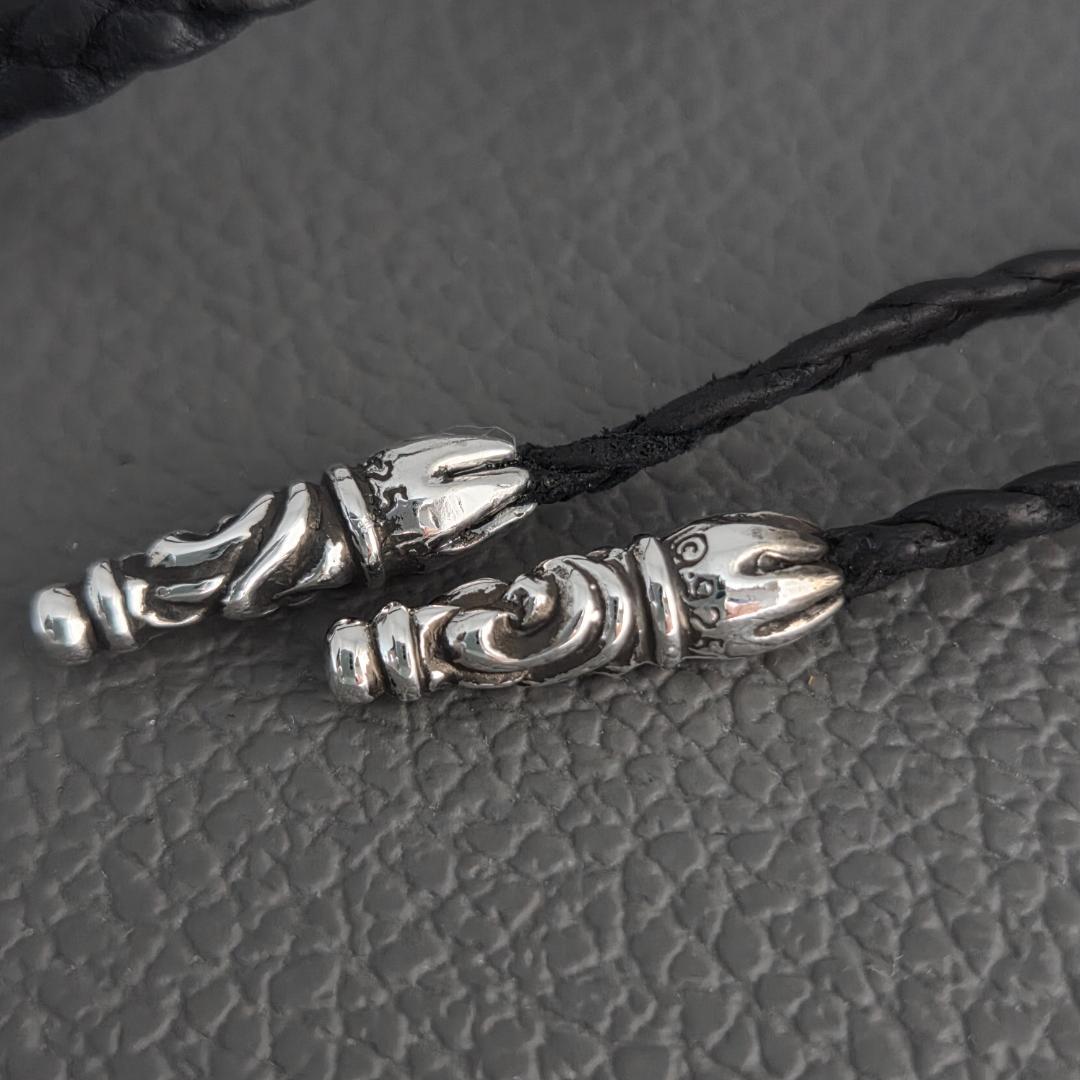 CHROME HEARTS クロムハーツ スクロールチップ レザーブレード