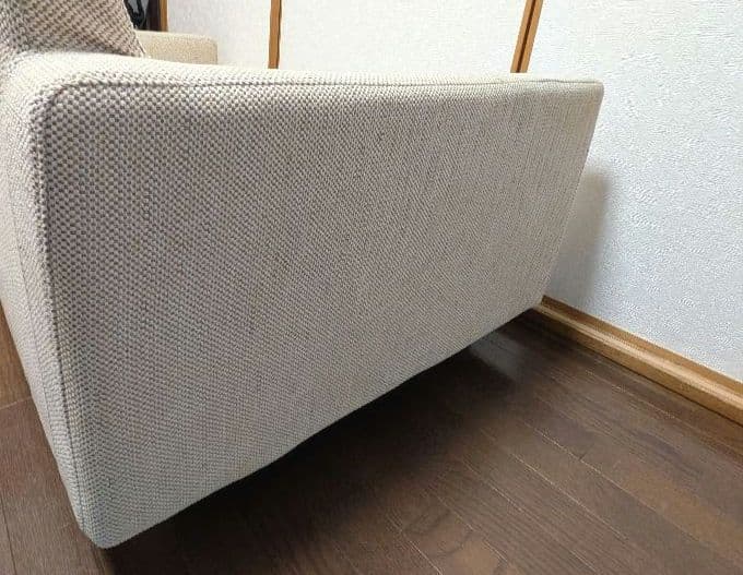 無印良品 スリムアームソファ 2.5シーター 羽根×ポケコ