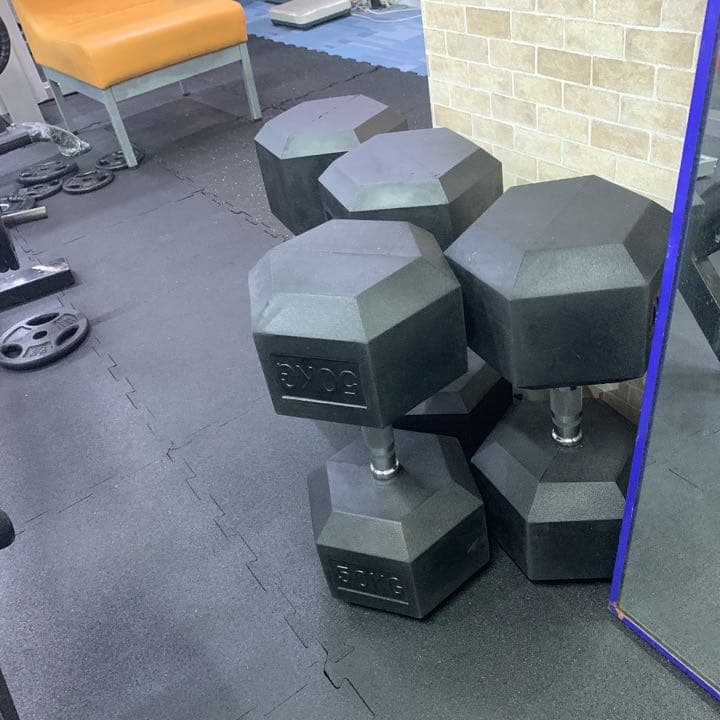 ラバーヘックスダンベル  37.5kg 2個