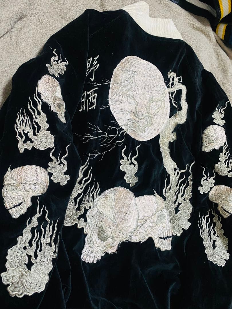 Back Street Crawler 日本　限定　スカジャン スカル　別珍