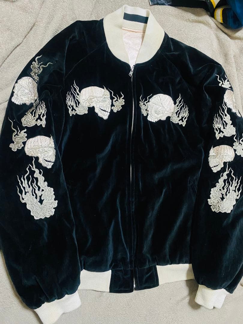 Back Street Crawler 日本　限定　スカジャン スカル　別珍