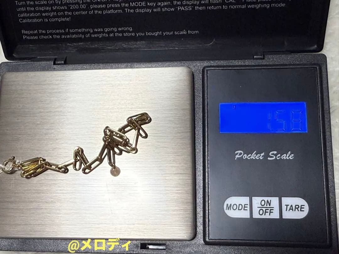 18kゴールドリンクチェーンブレスレット