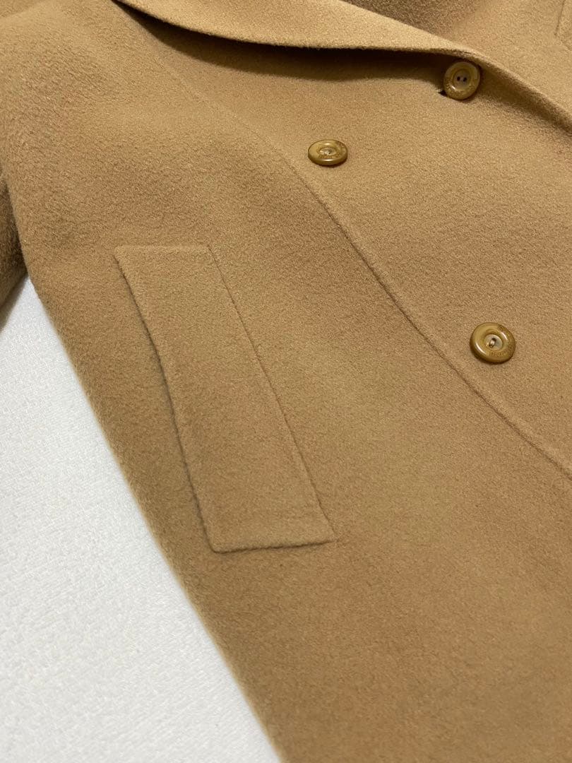 ダブルフェイス✨バーバリーズ　ダブルチェスターコート　ノバチェック　キャメル　S