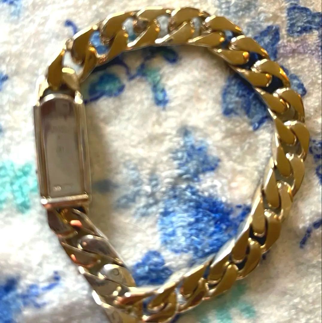 シルバー 喜平ブレスレット ロック式18cm幅1cm極美品