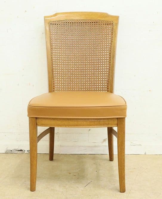 カリモク最高峰【ドマーニ】モーガントン・ダイニングチェア①本革・ライトコニャック