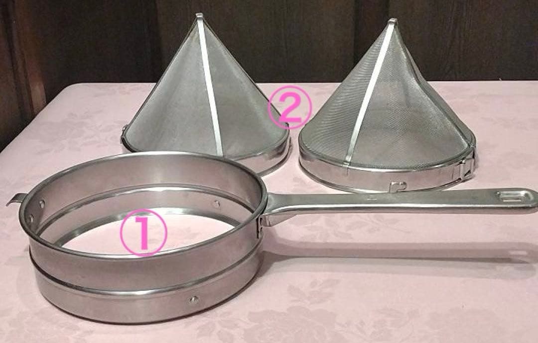 stainless steel ワンタッチス−プ漉し3点セット