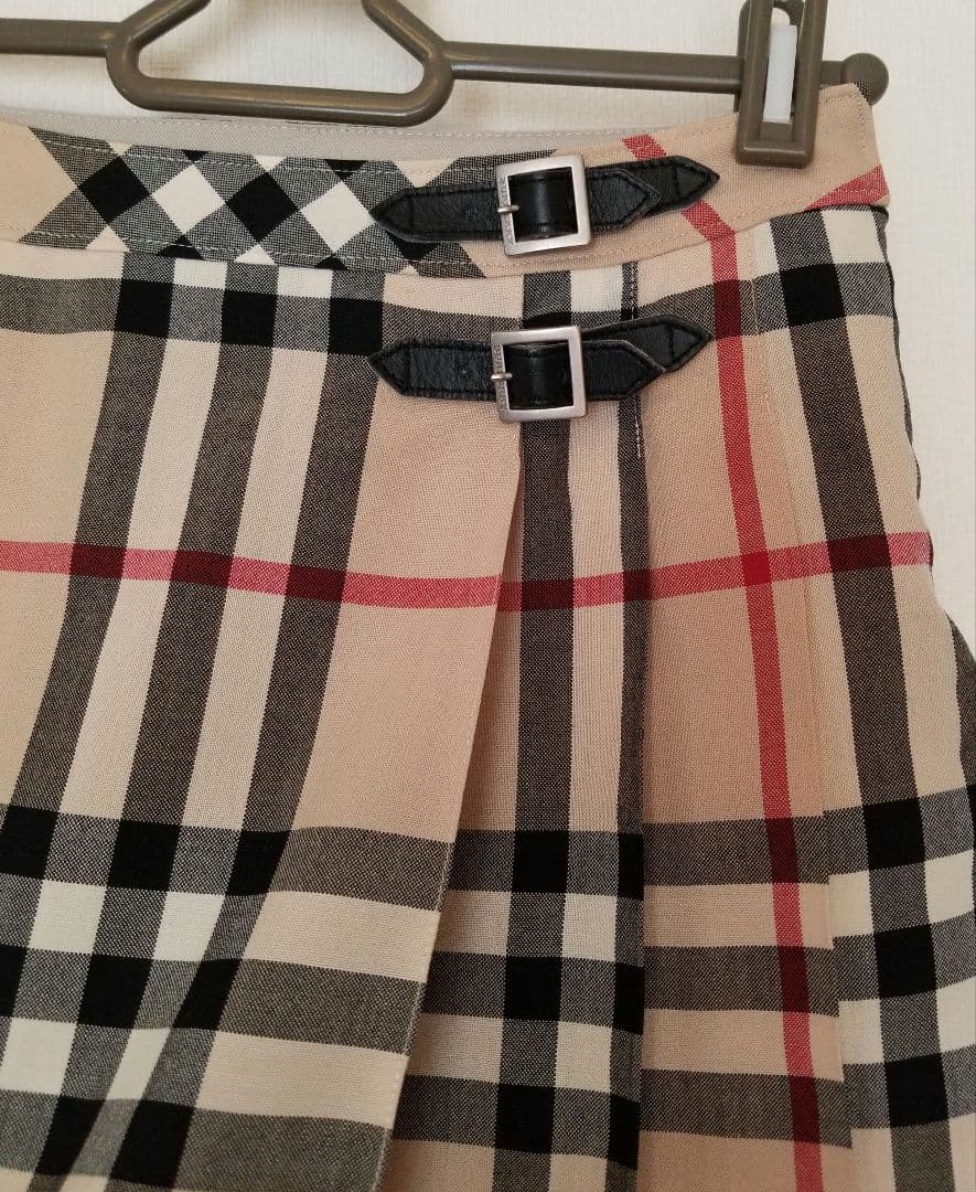 バーバリーキッズスカート 未使用近 ベージュノバチェック女の子120