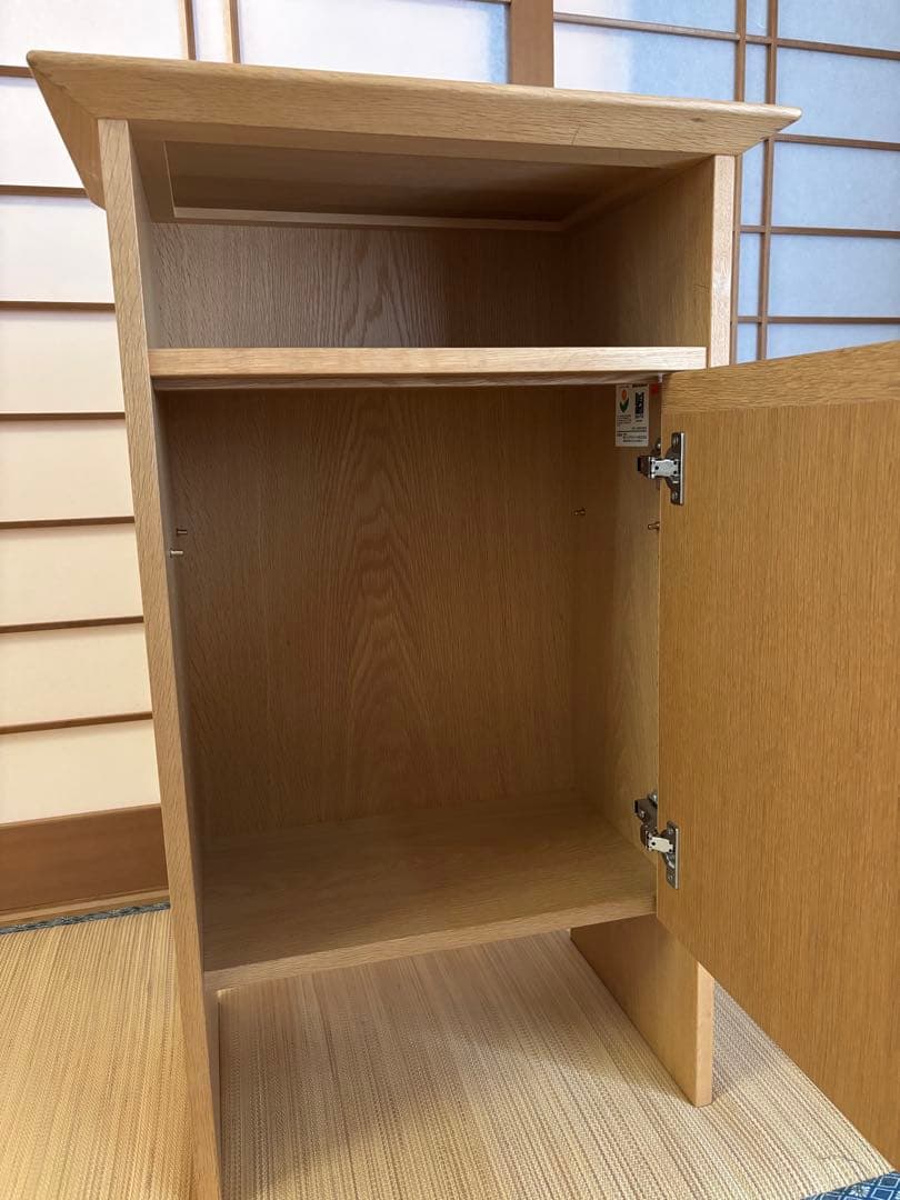 カンディハウスの電話台 引き出し付き