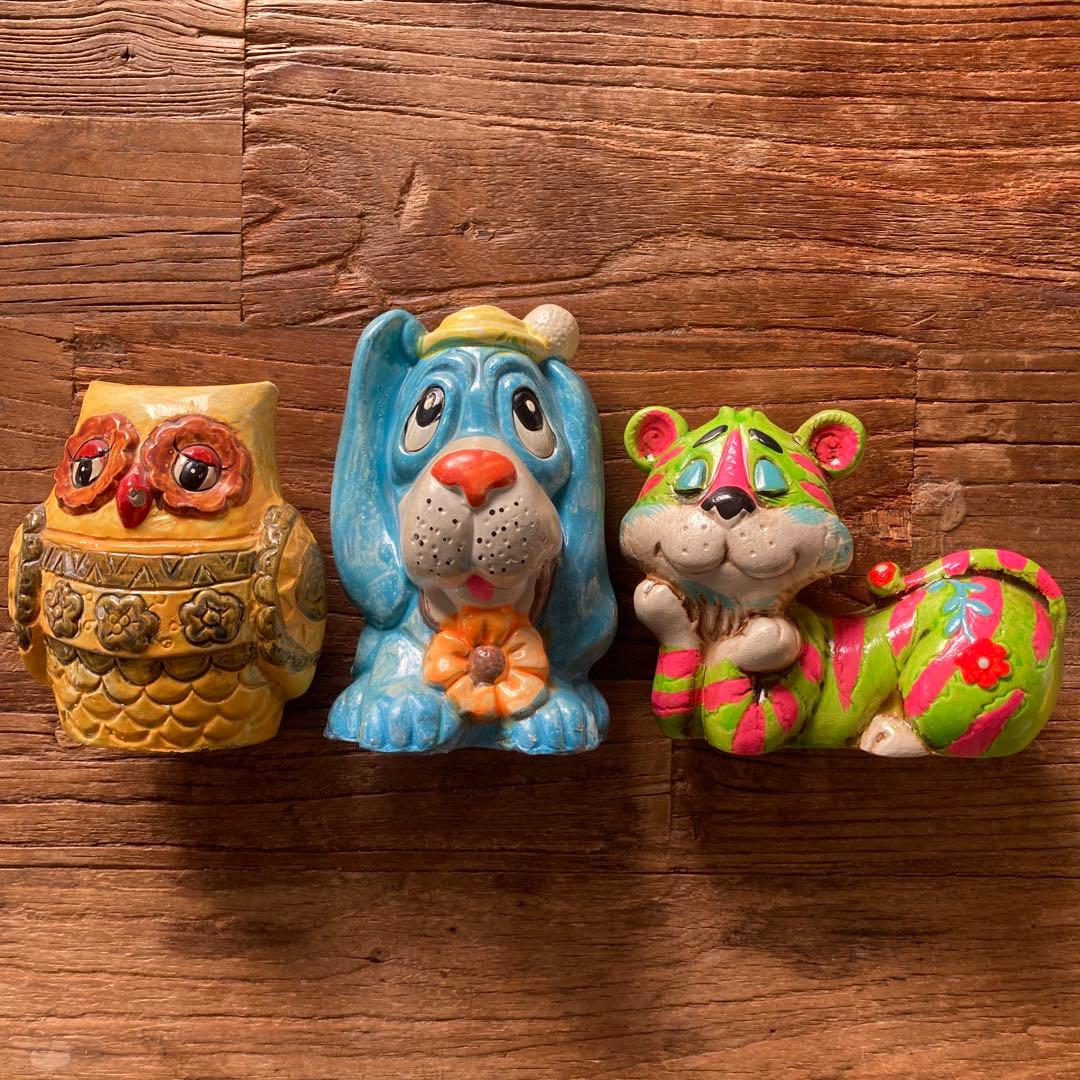 60s ヴィンテージ　フィギュア　ヒッピー　バンク　貯金箱　サイケデリック