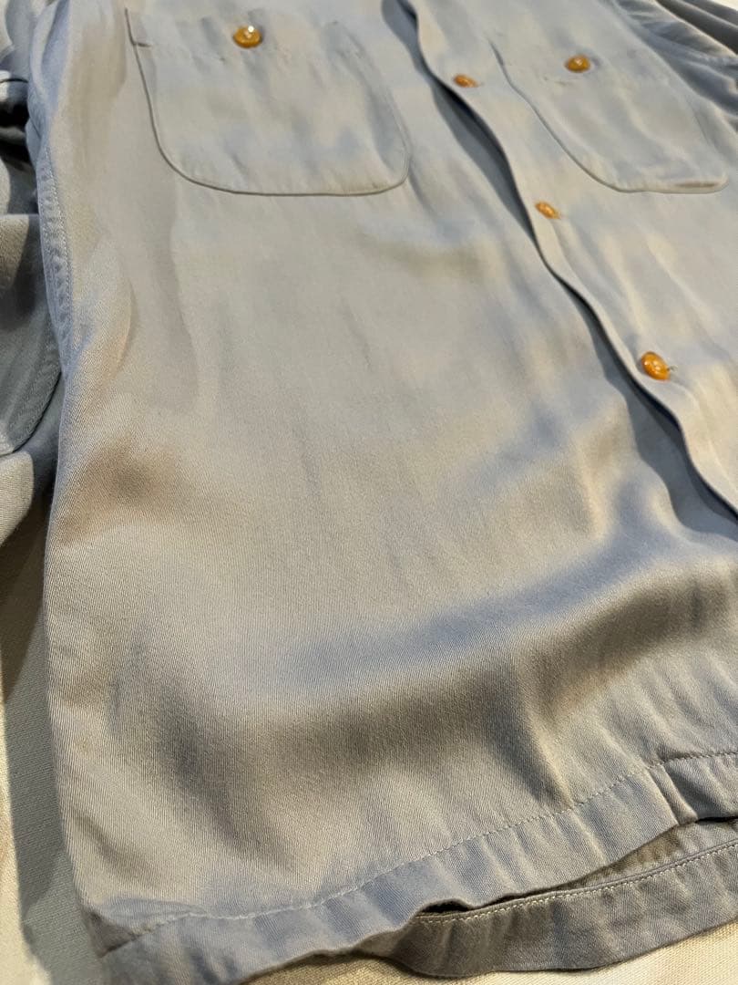 【希少】50s レーヨンシャツ ロカビリー NATIONAL ギャバジン