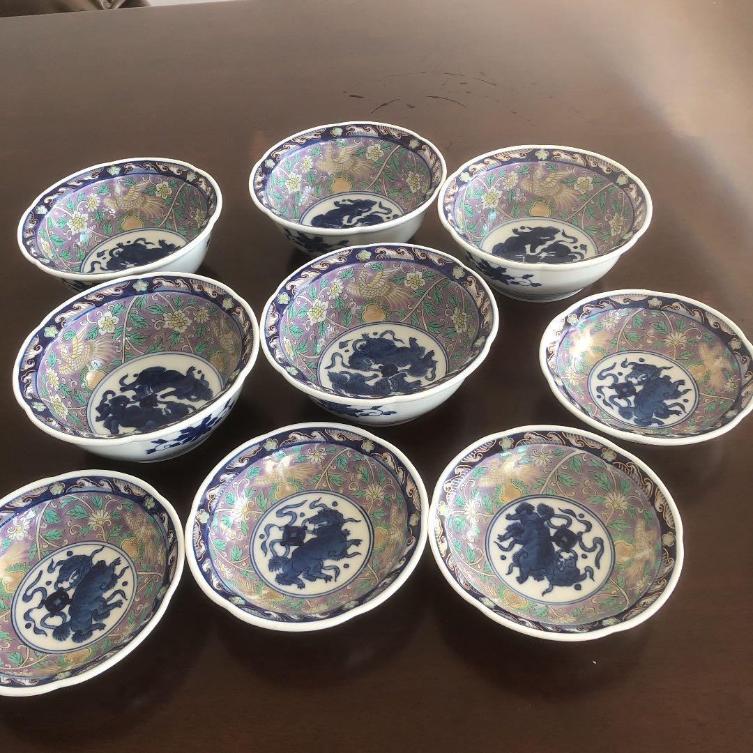 ②富貴長春　中鉢5客　小鉢4客セット