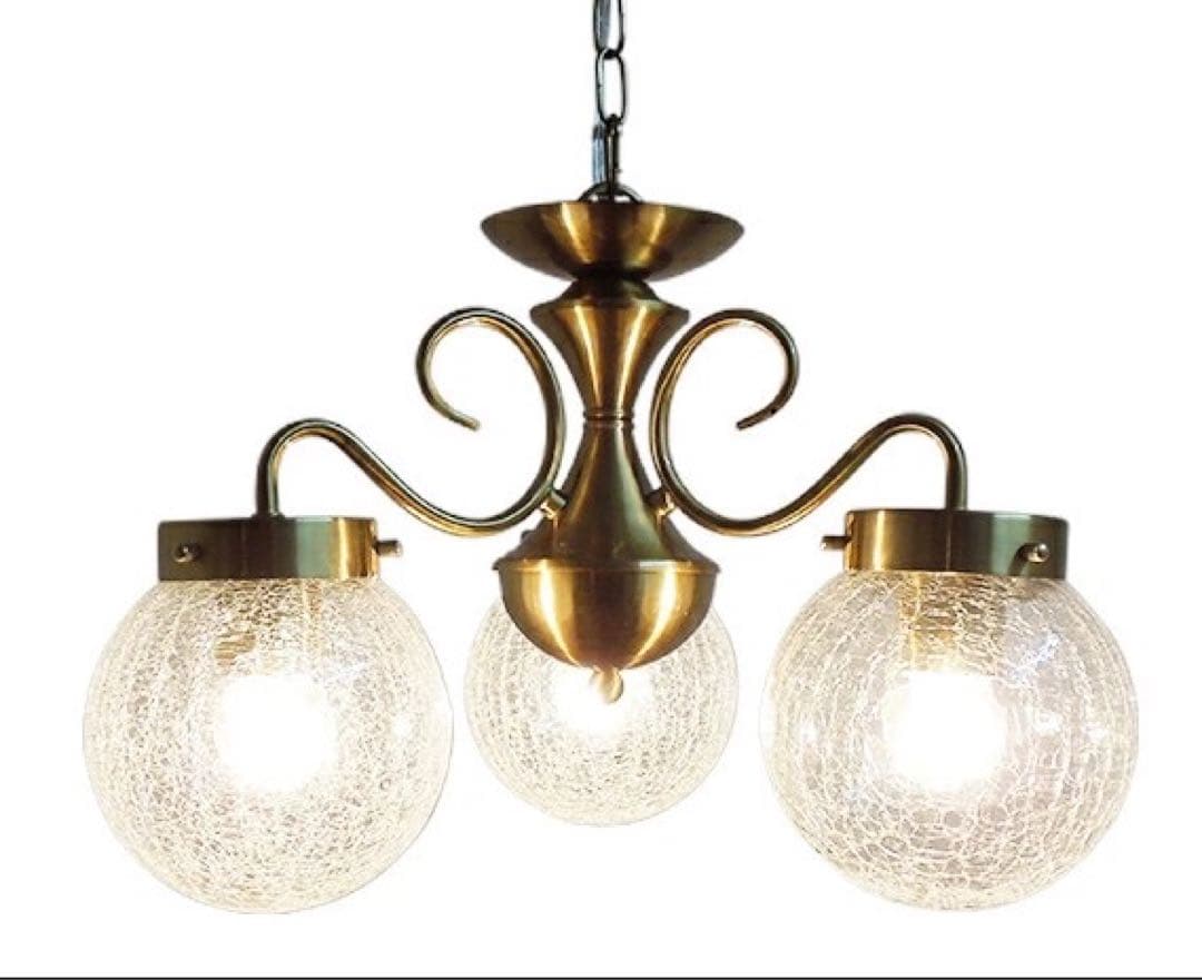 未使用 ペンダントライト 3灯 OV-045-3 クラック LED対応