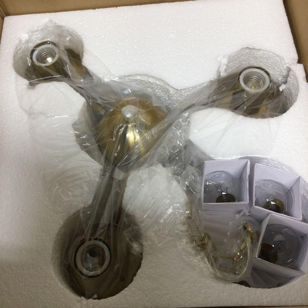 未使用 ペンダントライト 3灯 OV-045-3 クラック LED対応