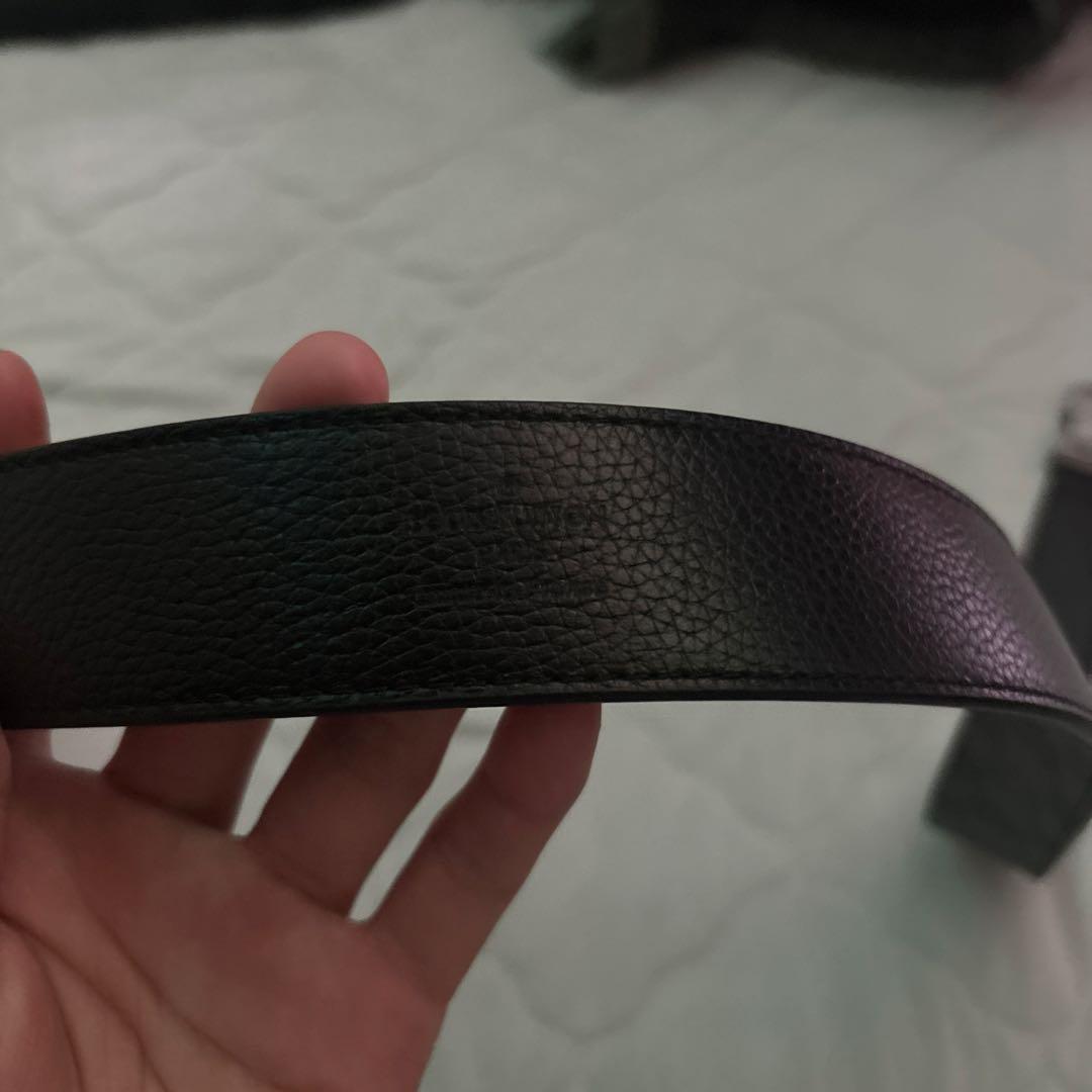 Louis Vuitton ダミエ ブラックレザーベルト